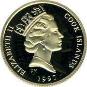 Cook Islands 25 Dollars Endangered wildlife. Bison 1997 Proof ELIZABETH II COOK ISLANDS 1997 coin obverse Cook Islands 25 Dollars Endangered wildlife. Bison 1997 Proof ELIZABETH II COOK ISLANDS 1997 coin obverse