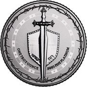 Niue 250 Dollars (Sword of Truth) AND IN TRUTH רוח קודש ONE TROY OUNCE .9995 FINE PLATINUM coin reverse Niue 250 Dollars (Sword of Truth) AND IN TRUTH רוח קודש ONE TROY OUNCE .9995 FINE PLATINUM coin reverse