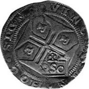 Brazil 250 Reis Countermarked Coin ND (1663) KM# 33.3 IN HOC SIGNO VINCES 250 coin reverse Brazil 250 Reis Countermarked Coin ND (1663) KM# 33.3 IN HOC SIGNO VINCES 250 coin reverse