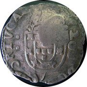 Brazil 250 Reis Countermarked Coin ND (1663) KM# 33.2 ...R TVCA... coin obverse Brazil 250 Reis Countermarked Coin ND (1663) KM# 33.2 ...R TVCA... coin obverse