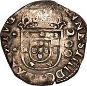Brazil 250 Reis Countermarked Coin ND (1663) KM# 33.1 200...NNES IIII D G... coin obverse Brazil 250 Reis Countermarked Coin ND (1663) KM# 33.1 200...NNES IIII D G... coin obverse