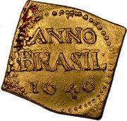 Brazil 3 Florin Occupation Coinage. Period After Brasil 1646 KM# 5.3 ANNO BRASIL 1646 coin reverse Brazil 3 Florin Occupation Coinage. Period After Brasil 1646 KM# 5.3 ANNO BRASIL 1646 coin reverse