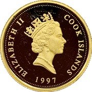 Cook Islands 30 Dollars (Elizabeth II Guanyin) ELIZABETH II COOK ISLANDS RDM 1997 coin obverse Cook Islands 30 Dollars (Elizabeth II Guanyin) ELIZABETH II COOK ISLANDS RDM 1997 coin obverse