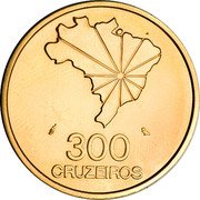 Brazil 300 Cruzeiros 150th Anniversary of the Independence of Brazil 1972 (a) KM# 584 300 CRUZEIROS coin reverse Brazil 300 Cruzeiros 150th Anniversary of the Independence of Brazil 1972 (a) KM# 584 300 CRUZEIROS coin reverse