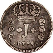 Brazil 300 Reis Jose I 1764 R KM# 186 300 J 1756 coin obverse Brazil 300 Reis Jose I 1764 R KM# 186 300 J 1756 coin obverse