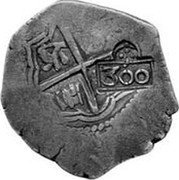 Brazil 300 Reis Spanish Colonial Coin ND (1663) KM# 18.3 300 coin obverse Brazil 300 Reis Spanish Colonial Coin ND (1663) KM# 18.3 300 coin obverse