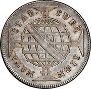 Brazil 320 Reis Maria I 1787 KM# 221.1 SIGN NATA STAB SUBQ coin reverse Brazil 320 Reis Maria I 1787 KM# 221.1 SIGN NATA STAB SUBQ coin reverse