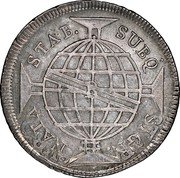 Brazil 320 Reis Joao 1813 R KM# 255.4 SUBQ SIGN. NATA STAB. B coin reverse Brazil 320 Reis Joao 1813 R KM# 255.4 SUBQ SIGN. NATA STAB. B coin reverse
