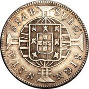 Brazil 320 Reis John VI 1818 M KM# 324.1 SUBQ SIGN. NATA STAB. coin reverse Brazil 320 Reis John VI 1818 M KM# 324.1 SUBQ SIGN. NATA STAB. coin reverse