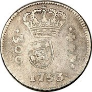 Brazil 320 Reis Joao ND (1809) B Host Date 1753 KM# 297 300 1753 coin obverse Brazil 320 Reis Joao ND (1809) B Host Date 1753 KM# 297 300 1753 coin obverse