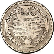 Brazil 320 Reis Joao ND (1809) B Host Date 1753 KM# 297 SVBQ SIGN. NATA STAB. B coin reverse Brazil 320 Reis Joao ND (1809) B Host Date 1753 KM# 297 SVBQ SIGN. NATA STAB. B coin reverse