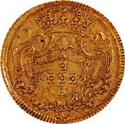 Brazil 3200 Reis Joao V 1727 B KM# 132 coin reverse Brazil 3200 Reis Joao V 1727 B KM# 132 coin reverse