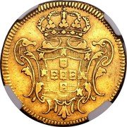 Brazil 3200 Reis Joao V 1727 B KM# 129 coin reverse Brazil 3200 Reis Joao V 1727 B KM# 129 coin reverse