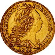 Brazil 3200 Reis Jose I 1766 B KM# 183.1 JOSEPHUS I D G PORT ET ALG REX 1773 B coin obverse Brazil 3200 Reis Jose I 1766 B KM# 183.1 JOSEPHUS I D G PORT ET ALG REX 1773 B coin obverse