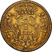 Brazil 3200 Reis Joao V 1750 B KM# 133 coin reverse Brazil 3200 Reis Joao V 1750 B KM# 133 coin reverse