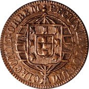Brazil 37-1/2 Reis John VI 1821 M KM# 317.1 PECUNIA TOTUM CIRCUMIT ORBEM coin reverse Brazil 37-1/2 Reis John VI 1821 M KM# 317.1 PECUNIA TOTUM CIRCUMIT ORBEM coin reverse
