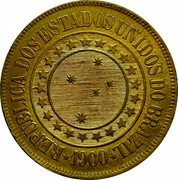 Brazil 40 Reis Stars. Republic 1900 KM# 491 REPUBLICA DOS ESTADOS UNIDOS DO BRAZIL 1909 coin obverse Brazil 40 Reis Stars. Republic 1900 KM# 491 REPUBLICA DOS ESTADOS UNIDOS DO BRAZIL 1909 coin obverse