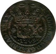 Brazil 40 Reis (Joao V) KM# 278.1 IOANES V D G P ET BRASIL REX X X 1749 coin obverse Brazil 40 Reis (Joao V) KM# 278.1 IOANES V D G P ET BRASIL REX X X 1749 coin obverse