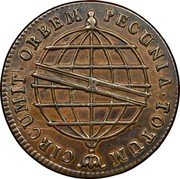 Brazil 40 Reis Joao 1815 R KM# 234.3 PECUNIA TOTUM CIRCUMIT ORBEM R coin reverse Brazil 40 Reis Joao 1815 R KM# 234.3 PECUNIA TOTUM CIRCUMIT ORBEM R coin reverse