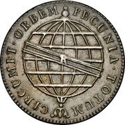 Brazil 40 Reis Joao 1816 R KM# 311 PECUNIA TOTUM CIRCUMIT ORBEM coin reverse