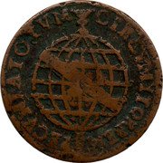 Brazil 40 Reis Joao ND (1809) Host Date 1719 KM# 276 PECVNIA. TOTVM. CIRCVMIT. ORBEM coin reverse Brazil 40 Reis Joao ND (1809) Host Date 1719 KM# 276 PECVNIA. TOTVM. CIRCVMIT. ORBEM coin reverse