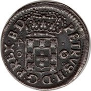 Brazil 40 Reis Pedro II ND KM# 76 PETRVS II DG PORT REX ET.B D 40 coin obverse Brazil 40 Reis Pedro II ND KM# 76 PETRVS II DG PORT REX ET.B D 40 coin obverse