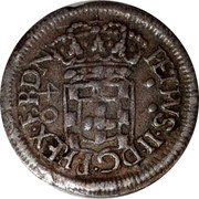 Brazil 40 Reis Peter II ND P KM# 86.2 PETRVS II D G P REX ET B D N 40 coin obverse Brazil 40 Reis Peter II ND P KM# 86.2 PETRVS II D G P REX ET B D N 40 coin obverse