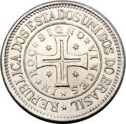 Brazil 400 Reis 400th Anniversary of the Discovery of Brazil 1900 KM# 499 REPUBLICA DOS ESTADOS UNIDOS DO BRASIL IN HOC SIGNO VINCES coin obverse Brazil 400 Reis 400th Anniversary of the Discovery of Brazil 1900 KM# 499 REPUBLICA DOS ESTADOS UNIDOS DO BRASIL IN HOC SIGNO VINCES coin obverse