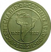 Brazil 400 Reis 400th Anniversary of the Colonization of Brazil 1932 KM# 529 IV CENTENARIO DA COLONIZAÇÃO DO BRASIL 1532 1932 coin obverse Brazil 400 Reis 400th Anniversary of the Colonization of Brazil 1932 KM# 529 IV CENTENARIO DA COLONIZAÇÃO DO BRASIL 1532 1932 coin obverse