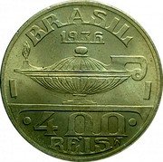 Brazil 400 Reis Oswaldo Cruz 1936 KM# 539 BRASIL 1936 400 RÉIS WT coin obverse Brazil 400 Reis Oswaldo Cruz 1936 KM# 539 BRASIL 1936 400 RÉIS WT coin obverse