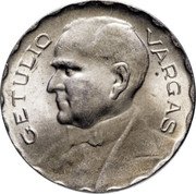 Brazil 400 Reis President Getulio Vargas 1938 KM# 547 BRASIL 400 RÉIS 1938 coin obverse Brazil 400 Reis President Getulio Vargas 1938 KM# 547 BRASIL 400 RÉIS 1938 coin obverse