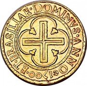 Brazil 4000 Reis Peter II 1700 KM# 98 ET BRASILIAE DOMINVS ANNO 1699 coin reverse Brazil 4000 Reis Peter II 1700 KM# 98 ET BRASILIAE DOMINVS ANNO 1699 coin reverse