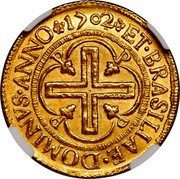 Brazil 4000 Reis Pedro 1702 P KM# 99 ET. BRASILIAE. DOMINVS. ANNO 1702  PPPP coin reverse Brazil 4000 Reis Pedro 1702 P KM# 99 ET. BRASILIAE. DOMINVS. ANNO 1702  PPPP coin reverse