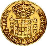 Brazil 4000 Reis Joao V 1749 KM# 164 IOANNES V D G PORTVG REX 4000 coin obverse Brazil 4000 Reis Joao V 1749 KM# 164 IOANNES V D G PORTVG REX 4000 coin obverse