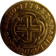 Brazil 4000 Reis Jose I 1774 KM# 171.4 ET BRASILIÆ DOMINVS ANNO 1777 coin reverse Brazil 4000 Reis Jose I 1774 KM# 171.4 ET BRASILIÆ DOMINVS ANNO 1777 coin reverse