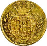 Brazil 4000 Reis John VI 1819 KM# 327.3 4000 coin reverse