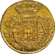 Brazil 4000 Reis John VI 1819 KM# 327.2 4000 coin reverse Brazil 4000 Reis John VI 1819 KM# 327.2 4000 coin reverse