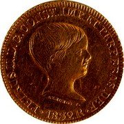 Brazil 4000 Reis Pedro II 1832 KM# 386.2 PETRUS.II.D.G.CONST.IMP.ET.PERP.BRAS.DEF 1832 R AZEVEDO F. coin obverse Brazil 4000 Reis Pedro II 1832 KM# 386.2 PETRUS.II.D.G.CONST.IMP.ET.PERP.BRAS.DEF 1832 R AZEVEDO F. coin obverse