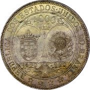 Brazil 4000 Reis 400th Anniversary of the Discovery of Brazil 1900 KM# 502.1 REPUBLICA DOS ESTADOS UNIDOS DO BRASIL 4000 REIS 1500 1900 coin obverse Brazil 4000 Reis 400th Anniversary of the Discovery of Brazil 1900 KM# 502.1 REPUBLICA DOS ESTADOS UNIDOS DO BRASIL 4000 REIS 1500 1900 coin obverse