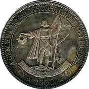 Brazil 4000 Reis 400th Anniversary of the Discovery of Brazil 1900 KM# 502.2 4° CENTENARIO DO DESCROBIMENTO DO BRASIL PEDR' ALVARES CABRAL 1900 coin reverse Brazil 4000 Reis 400th Anniversary of the Discovery of Brazil 1900 KM# 502.2 4° CENTENARIO DO DESCROBIMENTO DO BRASIL PEDR' ALVARES CABRAL 1900 coin reverse