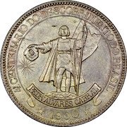 Brazil 4000 Reis 400th Anniversary of the Discovery of Brazil 1900 KM# 502.1 4° CENTENARIO DO DESCROBIMENTO DO BRASIL PEDR' ALVARES CABRAL 1900 coin reverse Brazil 4000 Reis 400th Anniversary of the Discovery of Brazil 1900 KM# 502.1 4° CENTENARIO DO DESCROBIMENTO DO BRASIL PEDR' ALVARES CABRAL 1900 coin reverse