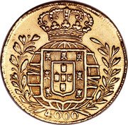 Brazil 4000 Reis Joao VI 1822/0 KM# 327.1 4000 coin obverse Brazil 4000 Reis Joao VI 1822/0 KM# 327.1 4000 coin obverse