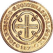 Brazil 4000 Reis Joao VI 1822/0 KM# 327.1 JOANNES VI D G PORT BRAS ET ALG REX 1818 coin reverse Brazil 4000 Reis Joao VI 1822/0 KM# 327.1 JOANNES VI D G PORT BRAS ET ALG REX 1818 coin reverse