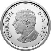 Canada 5 Cents (Beaver) CHARLES III D G REX SR coin obverse Canada 5 Cents (Beaver) CHARLES III D G REX SR coin obverse