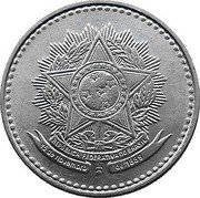 Brazil 5 Cruzados National Arms 1988 KM# 606 REPUBLICA FEDERATIVA DO BRASIL 15 DE NOVEMBRO DE 1889 coin obverse Brazil 5 Cruzados National Arms 1988 KM# 606 REPUBLICA FEDERATIVA DO BRASIL 15 DE NOVEMBRO DE 1889 coin obverse