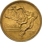 Brazil 5 Cruzeiros Map of Brazil 1942 KM# 560 BRASIL coin obverse Brazil 5 Cruzeiros Map of Brazil 1942 KM# 560 BRASIL coin obverse