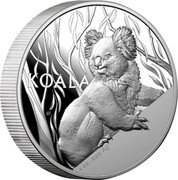 Australia 5 Dollars (Koala) 1 OZ .999 AG BS KOALA coin reverse Australia 5 Dollars (Koala) 1 OZ .999 AG BS KOALA coin reverse