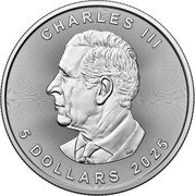 Canada 5 Dollars Treasured Silver Maple Leaf. Congratulations Privy Mark 2024 Fireworks CHARLES III 5 DOLLARS 2024 SR coin obverse Canada 5 Dollars Treasured Silver Maple Leaf. Congratulations Privy Mark 2024 Fireworks CHARLES III 5 DOLLARS 2024 SR coin obverse