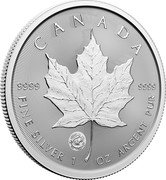 Canada 5 Dollars (Treasured Silver Maple Leaf. Dragon Privy Mark) CANADA 9999 FINE SILVER 1 OZ ARGENT PUR 9999 coin reverse Canada 5 Dollars (Treasured Silver Maple Leaf. Dragon Privy Mark) CANADA 9999 FINE SILVER 1 OZ ARGENT PUR 9999 coin reverse