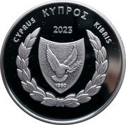 Cyprus 5 Euro (Apollon Hylates) CYPRUS KYΠΡOΣ KIBRIS 2023 1960 coin obverse Cyprus 5 Euro (Apollon Hylates) CYPRUS KYΠΡOΣ KIBRIS 2023 1960 coin obverse